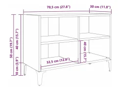 Gabinete de TV Marrón 69.5 x 30 x 50 cm Madera contrachapada