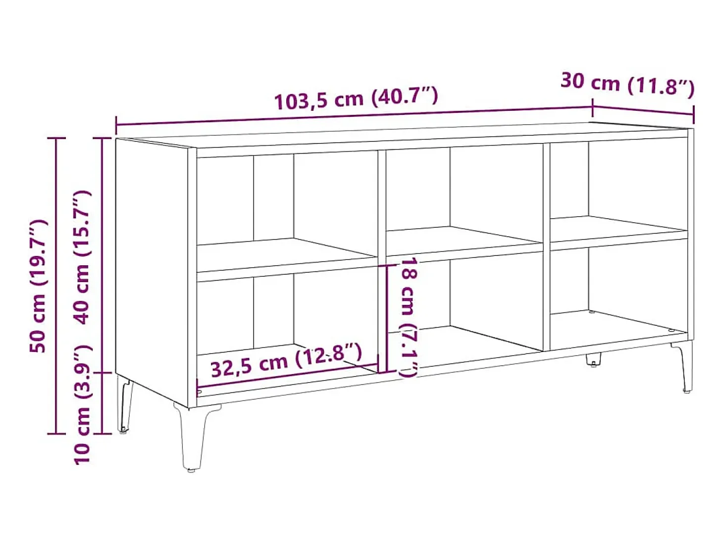 Gabinete de TV Marrón 69.5 x 30 x 50 cm Madera contrachapada