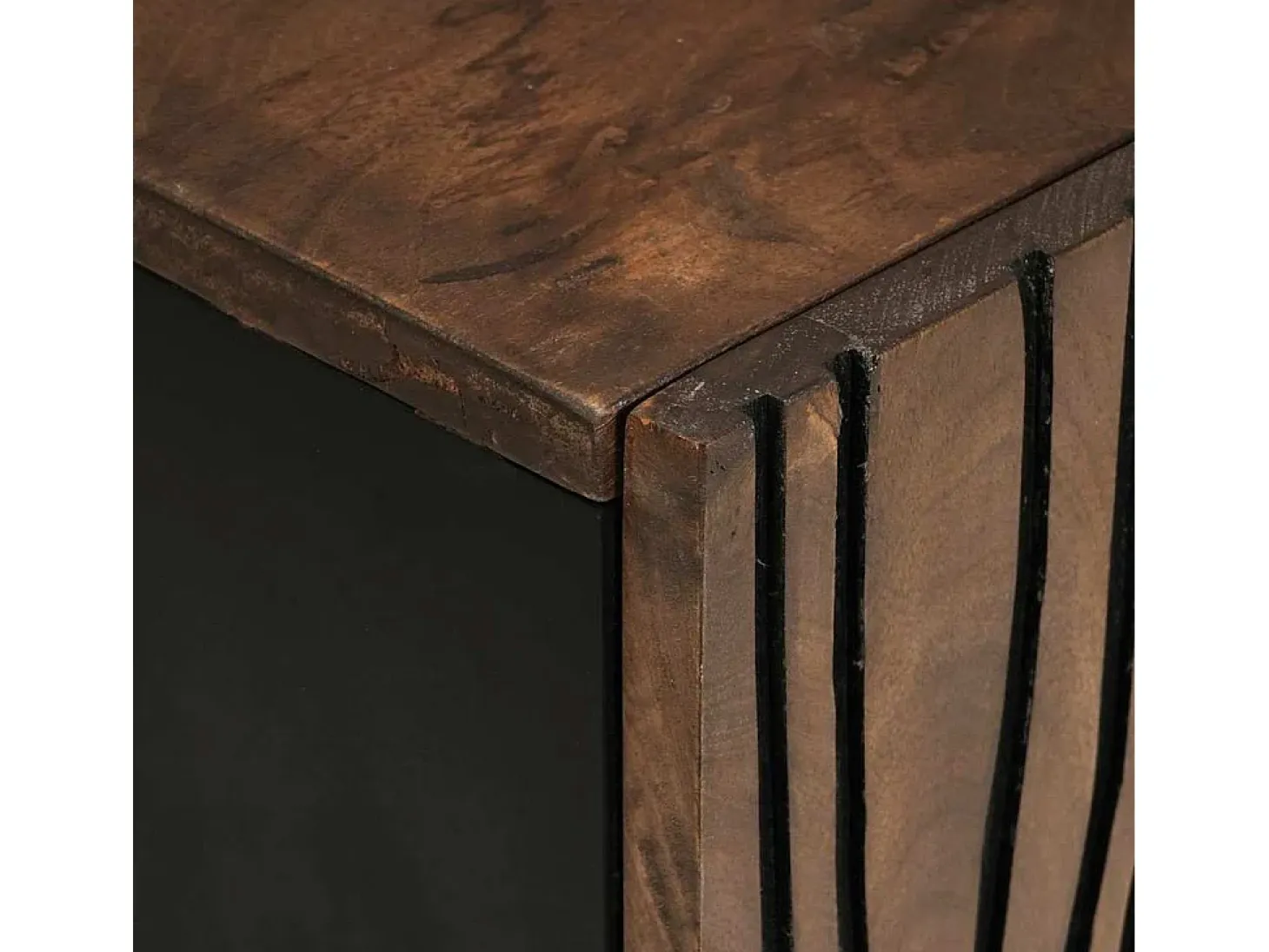 Gabinete de TV Marrón 105 x 33 x 46 cm madera maciza de mango