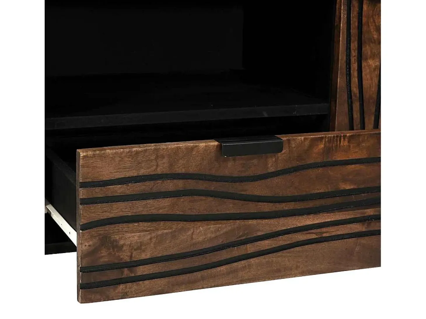 Gabinete de TV Marrón 105 x 33 x 46 cm madera maciza de mango