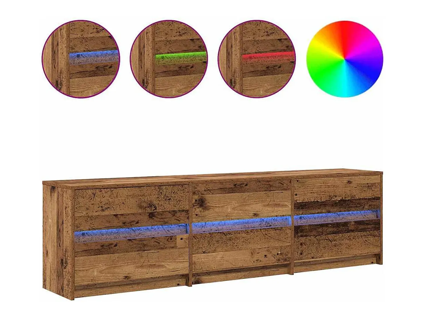 Gabinete de TV Marrón 180 x 34 x 50 cm Madera contrachapada