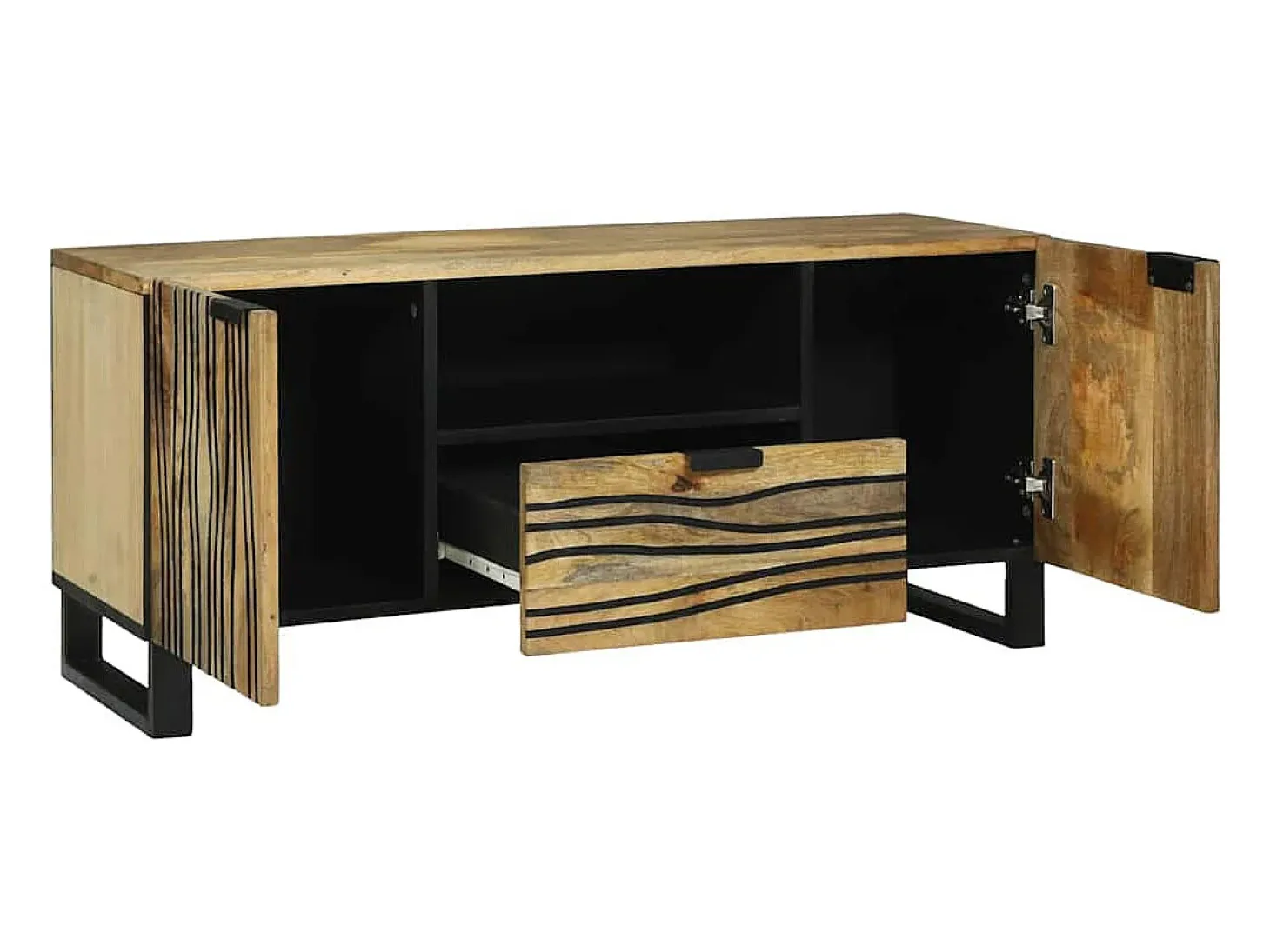 Gabinete de TV Marrón 105 x 33 x 46 cm madera maciza de mango