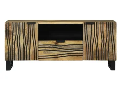 Gabinete de TV Marrón 105 x 33 x 46 cm madera maciza de mango