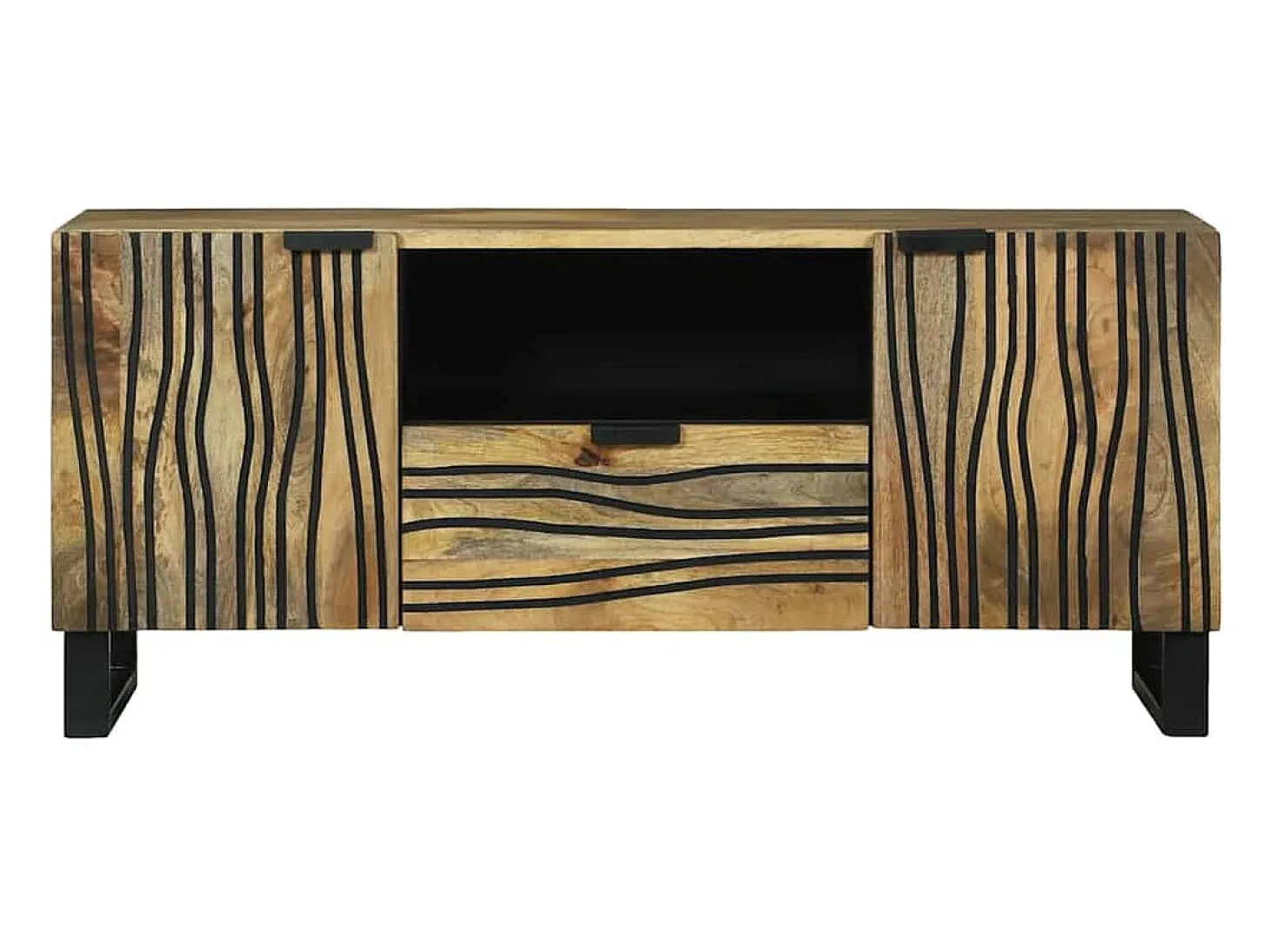 Gabinete de TV Marrón 105 x 33 x 46 cm madera maciza de mango