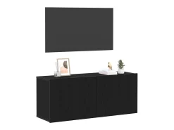 Gabinete de TV Montaje en la pared Roble Negro 100 x 30 x 41 cm
