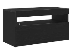 Gabinete de TV Negro 75 x 35 x 40 cm Madera contrachapada