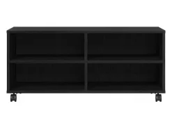 Gabinete de TV Negro 90 x 35 x 35 cm Madera contrachapada