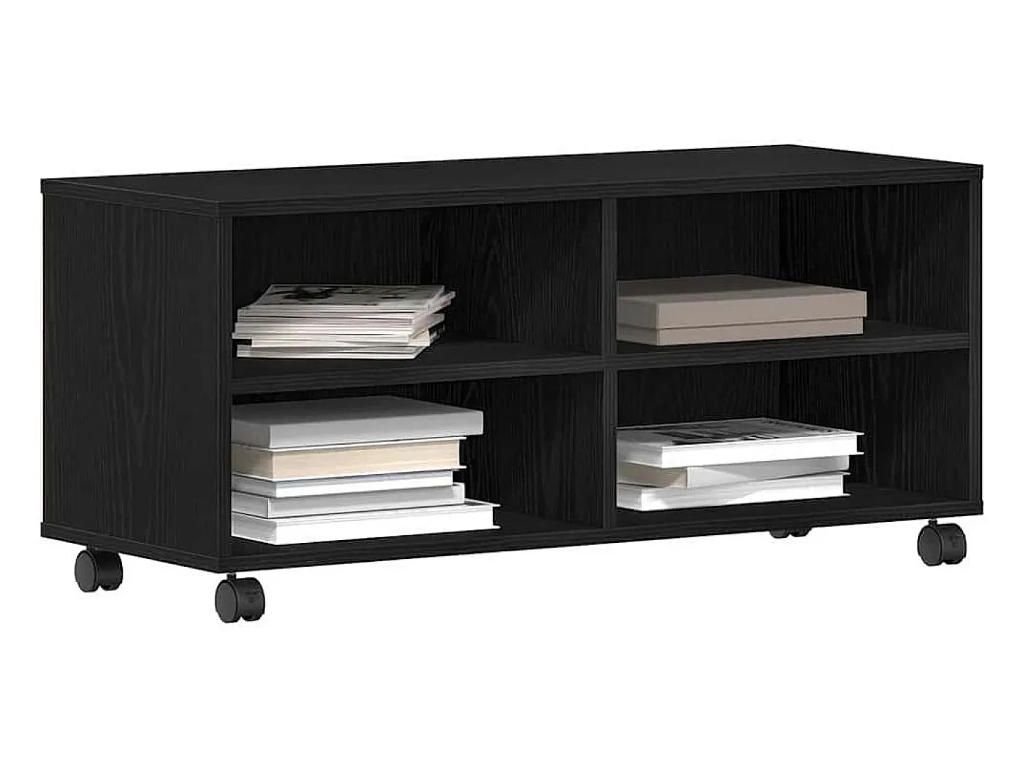 Gabinete de TV Negro 90 x 35 x 35 cm Madera contrachapada