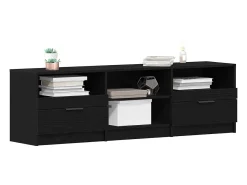 Gabinete de TV Negro 150 x 33.5 x 45 cm Madera contrachapada