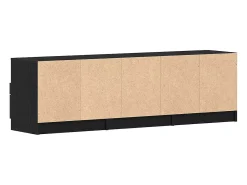 Gabinete de TV Negro 150 x 33.5 x 45 cm Madera contrachapada