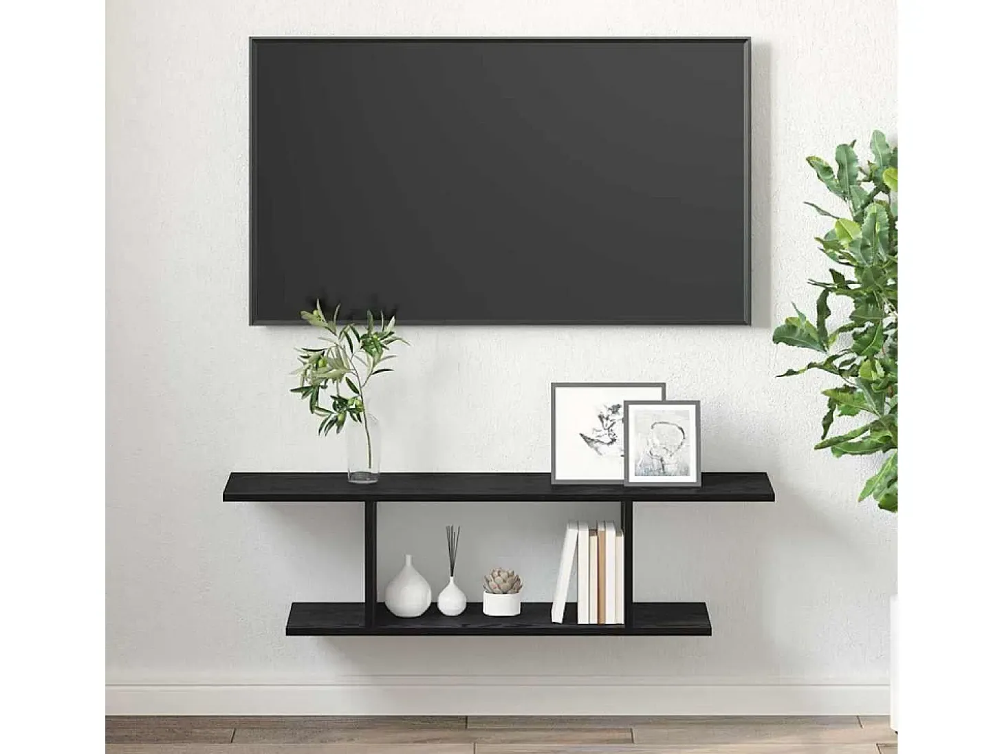 Gabinete de TV Negro 103 x 30 x 26.5 cm Madera contrachapada