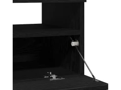 Gabinete de TV Negro 80 x 35 x 40 cm Madera contrachapada