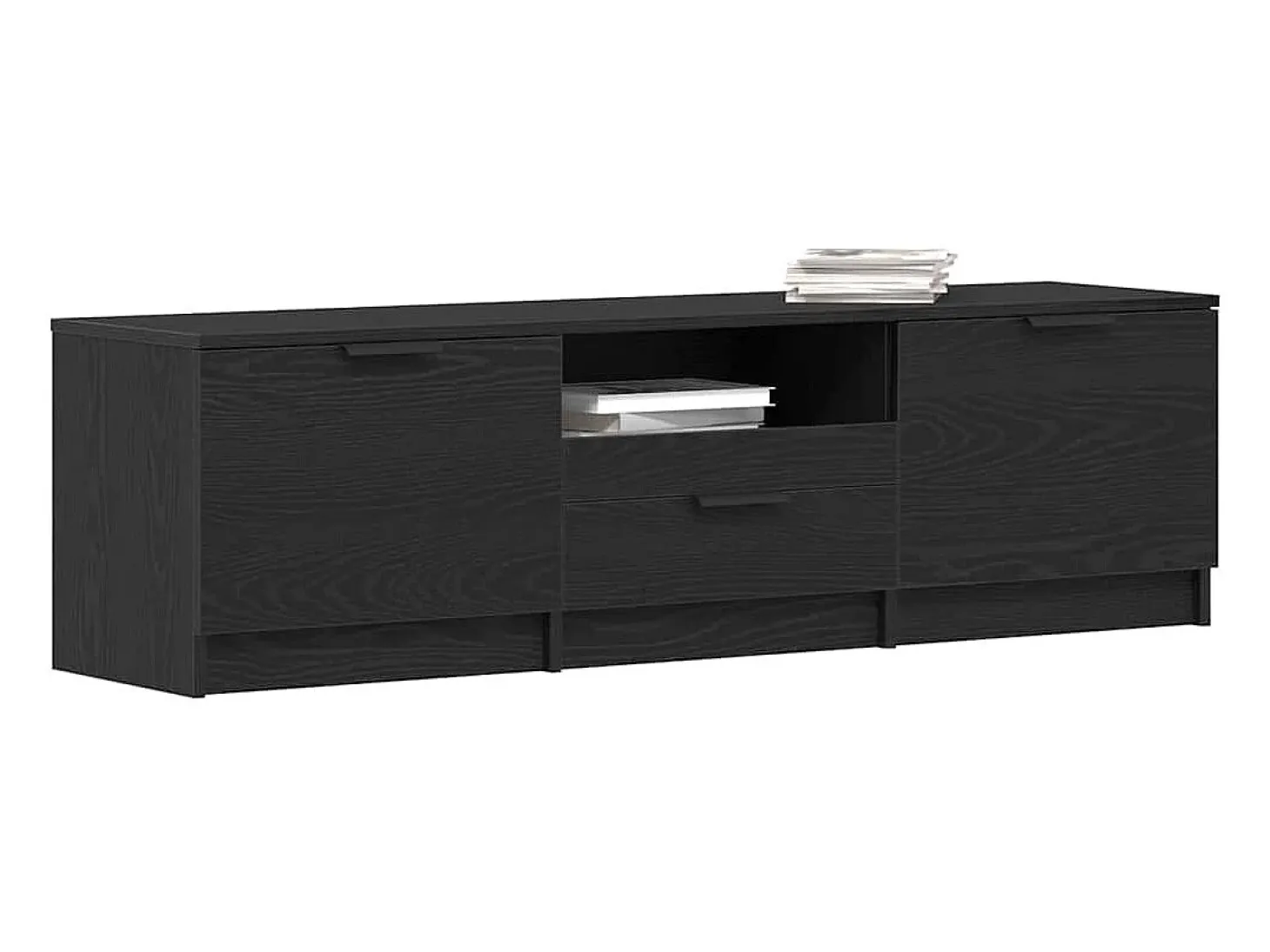 Gabinete de TV Negro 140 x 35 x 40 cm Madera contrachapada