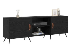Gabinete de TV Roble negro 150 x 30 x 50 cm