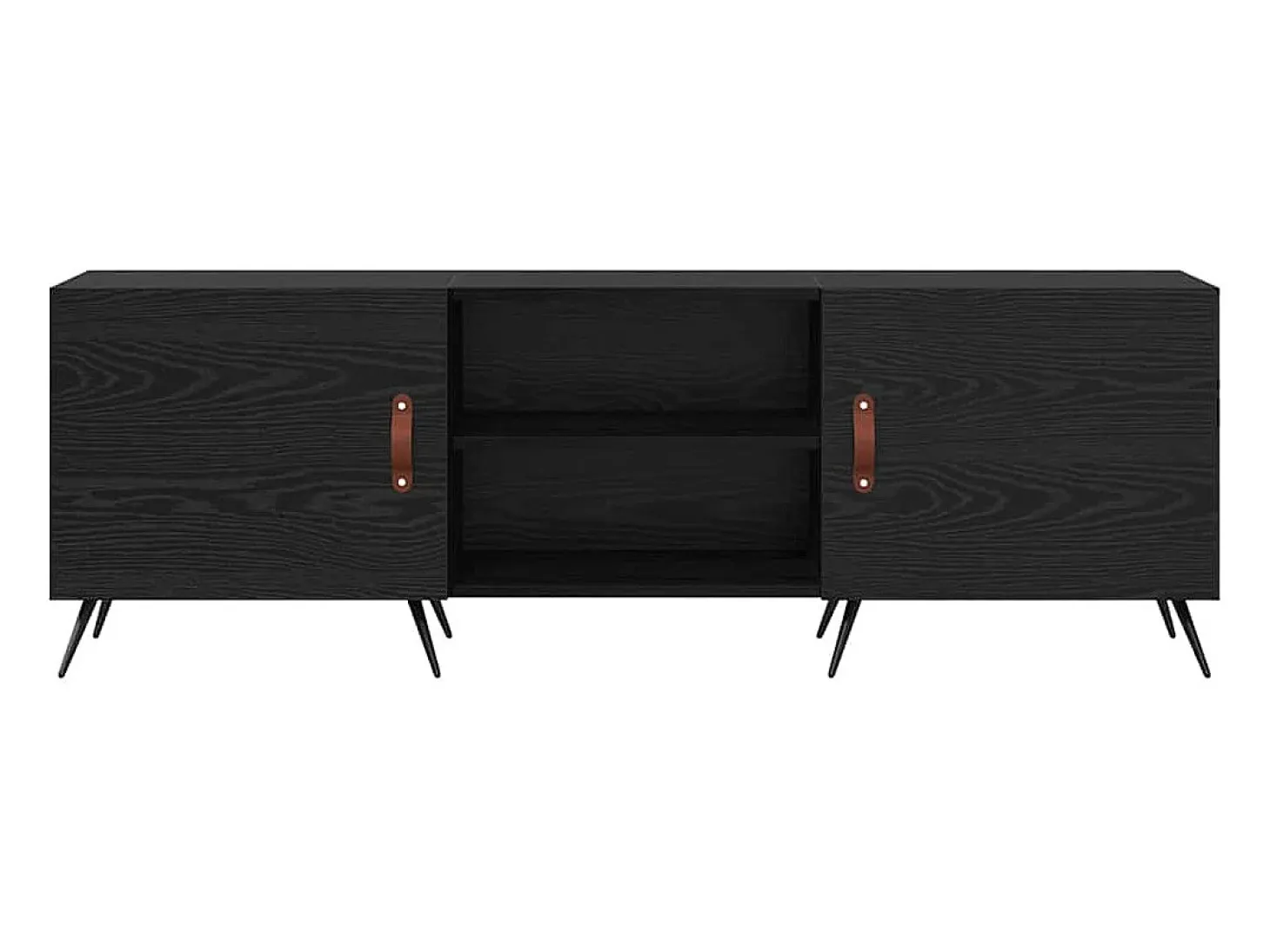 Gabinete de TV Roble negro 150 x 30 x 50 cm