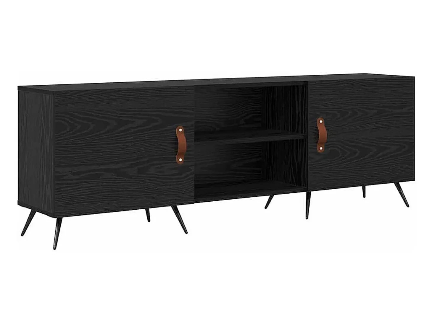Gabinete de TV Roble negro 150 x 30 x 50 cm