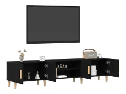 Gabinete de TV Roble negro 180 x 31.5 x 40 cm
