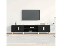 Gabinete de TV Roble negro 180 x 31.5 x 40 cm
