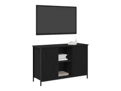 Gabinete de TV Roble negro 101 x 35 x 65 cm