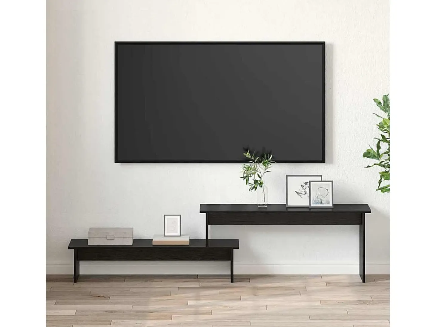 Gabinete de TV Roble negro 180 x 30 x 43 cm