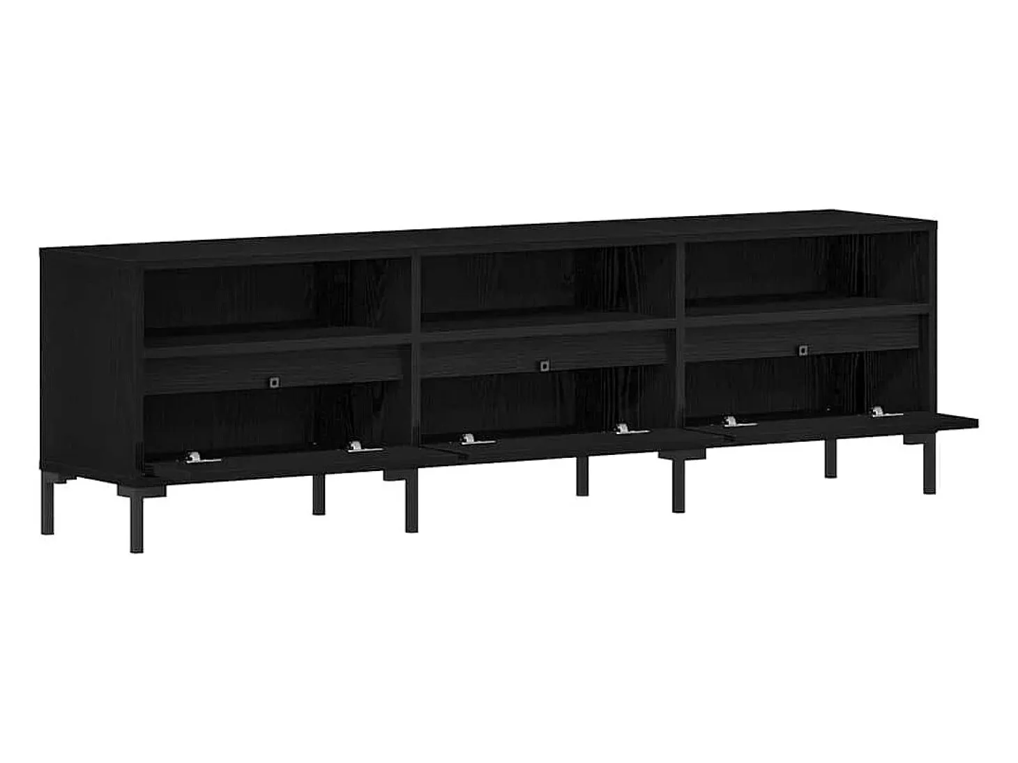 Gabinete de TV Roble negro 150 x 30 x 44.5 cm