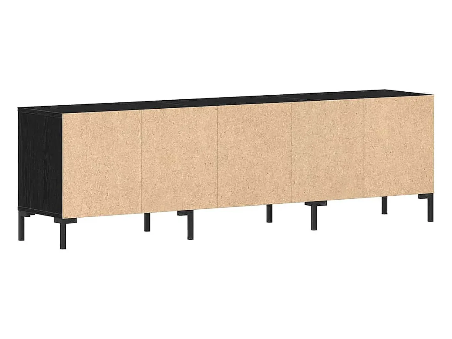 Gabinete de TV Roble negro 150 x 30 x 44.5 cm
