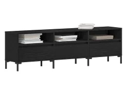Gabinete de TV Roble negro 150 x 30 x 44.5 cm