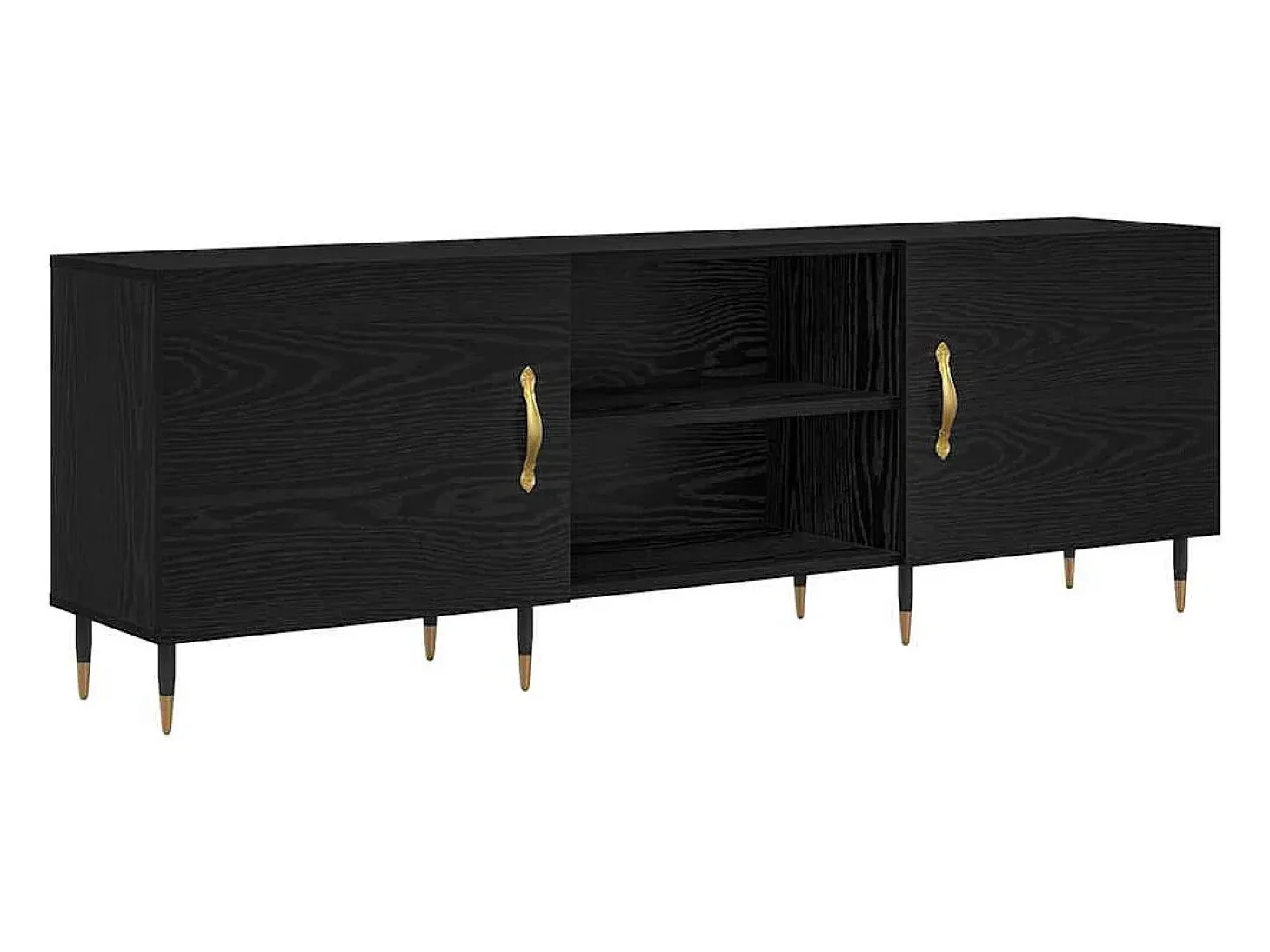 Gabinete de TV Roble negro 150 x 30 x 50 cm