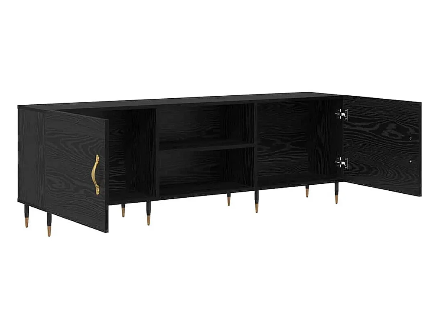 Gabinete de TV Roble negro 150 x 30 x 50 cm