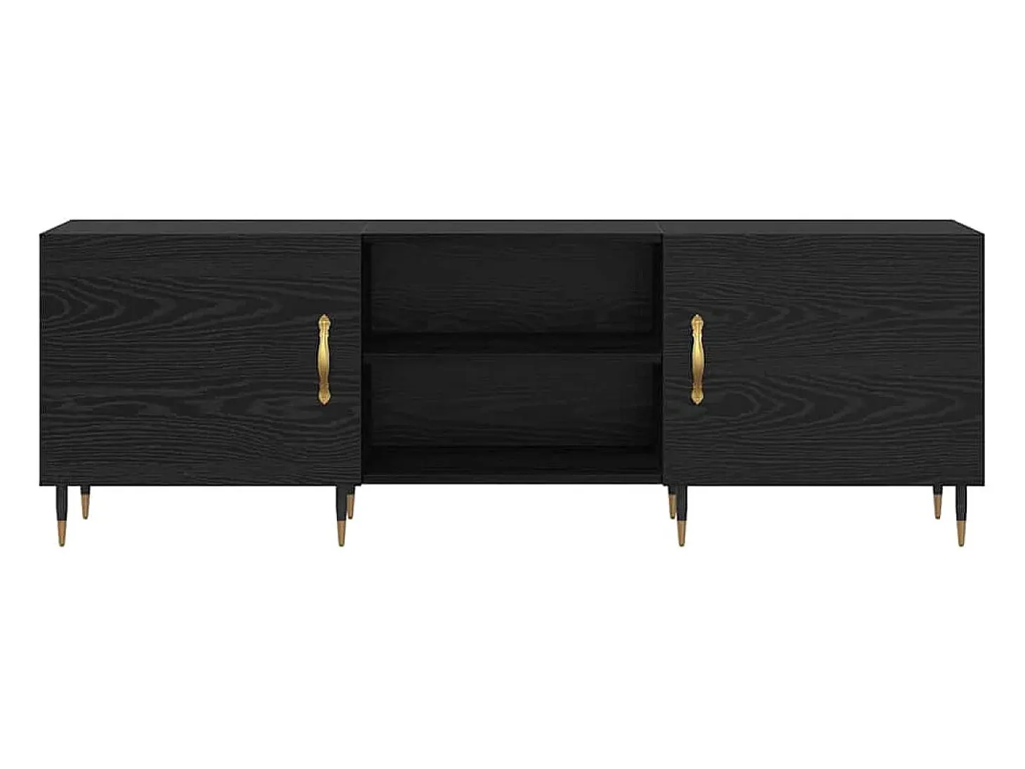 Gabinete de TV Roble negro 150 x 30 x 50 cm