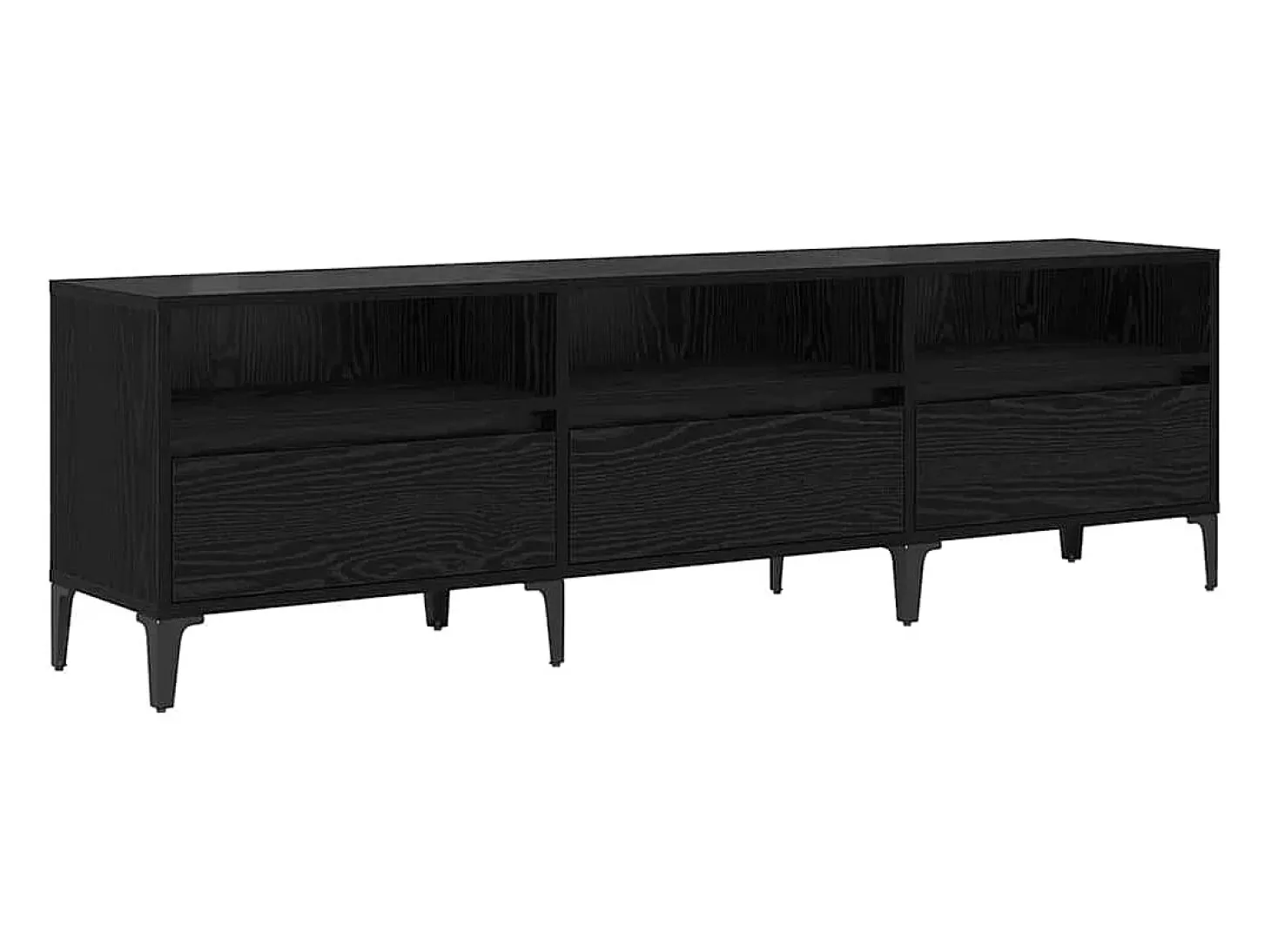 Gabinete de TV Roble negro 150 x 30 x 44.5 cm