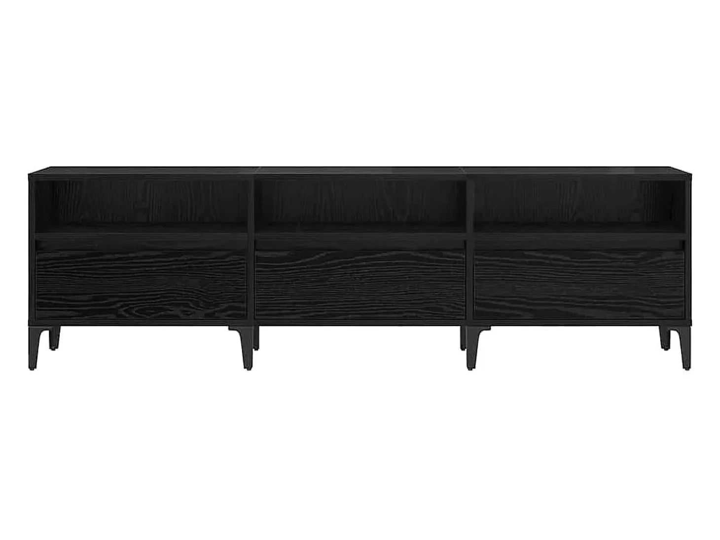 Gabinete de TV Roble negro 150 x 30 x 44.5 cm