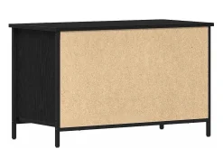 Gabinete de TV Roble negro 80 x 40 x 50 cm Madera contrachapada