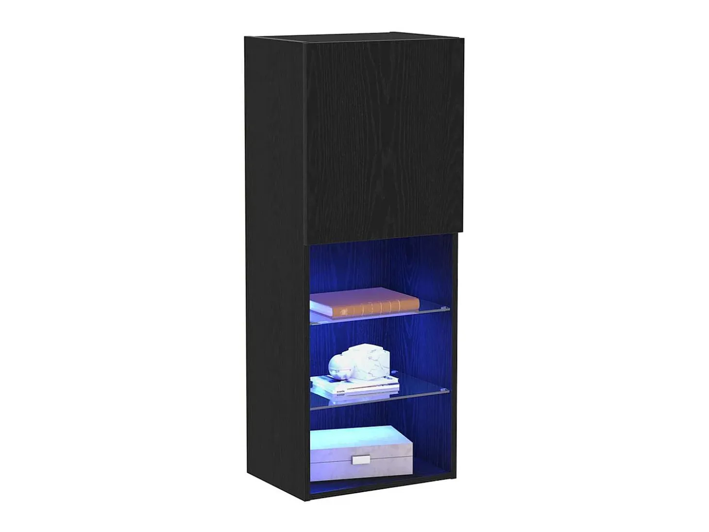 Gabinete de TV Roble Negro 40.5 x 30 x 102 cm