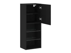 Gabinete de TV Roble Negro 40.5 x 30 x 102 cm