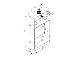 Gabinete de zapatos Sipos