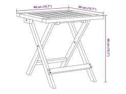 Garden Furniture - Mesa auxiliar de jardín madera maciza de acacia 40x40x40 cm