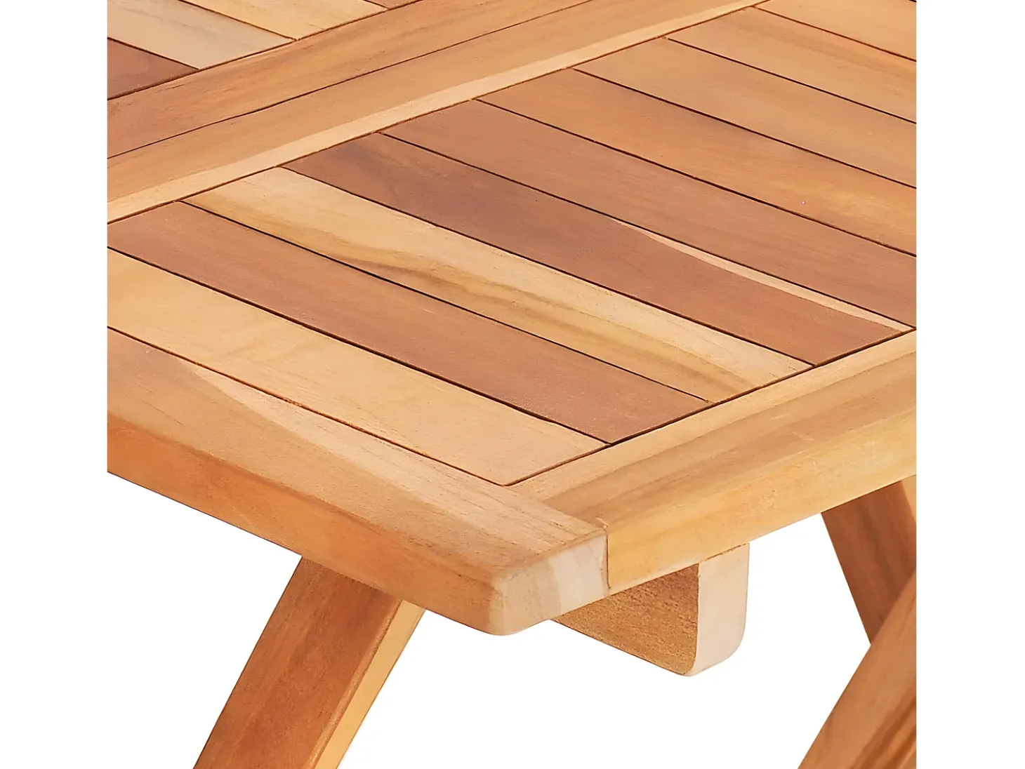 Garden Furniture - Mesa plegable de bistró de madera maciza de teca 60x60x65 cm