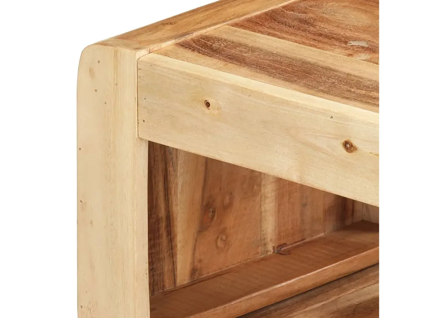 Garden Furniture - Mueble de TV de 2 piezas de madera maciza de acacia