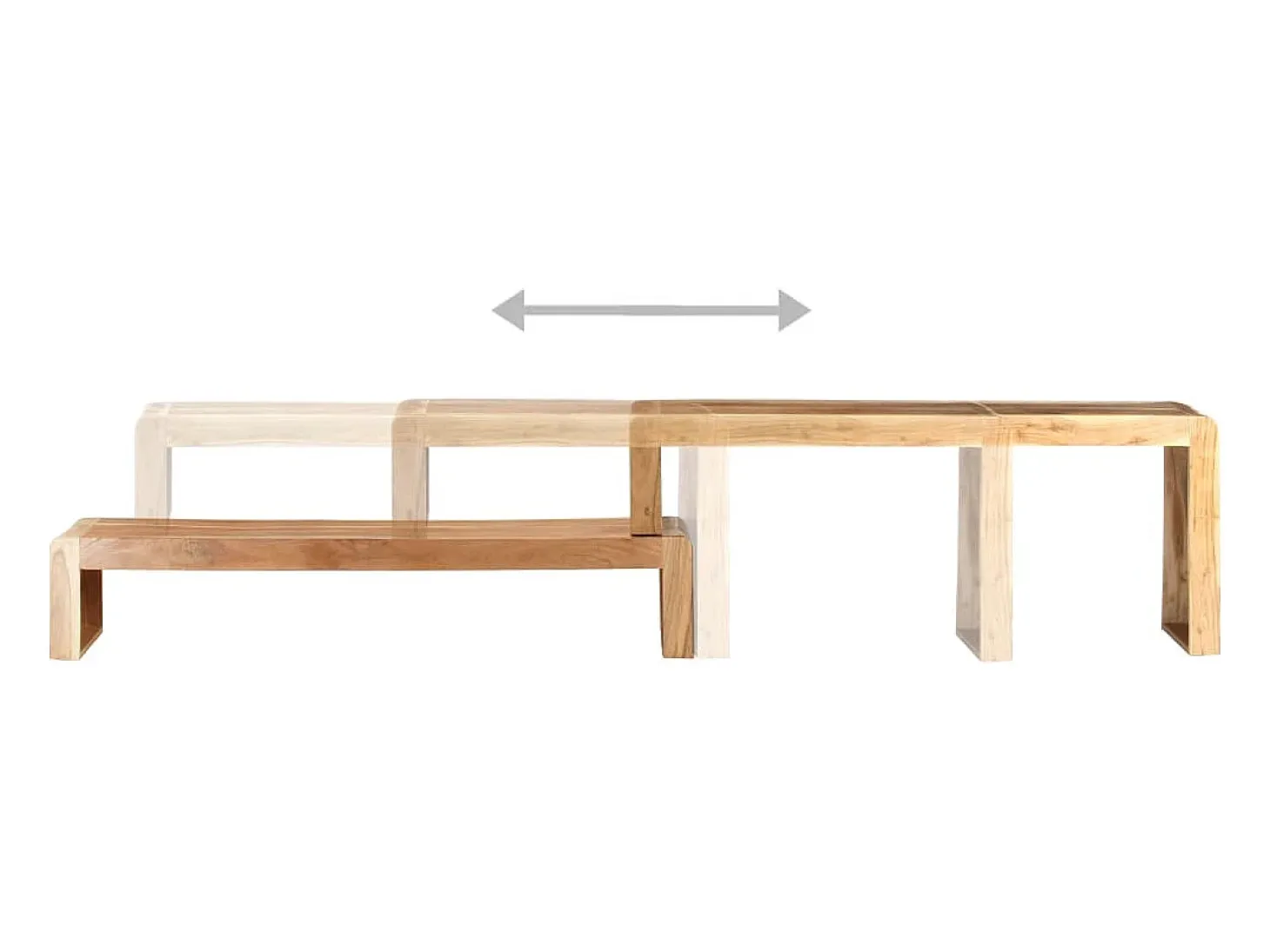 Garden Furniture - Mueble de TV de 2 piezas de madera maciza de acacia