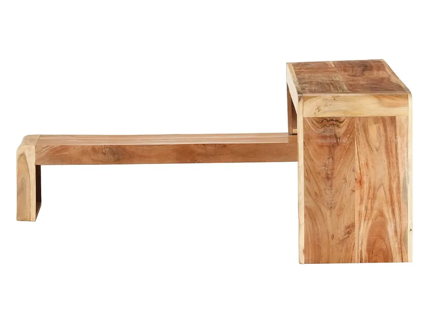 Garden Furniture - Mueble de TV de 2 piezas de madera maciza de acacia