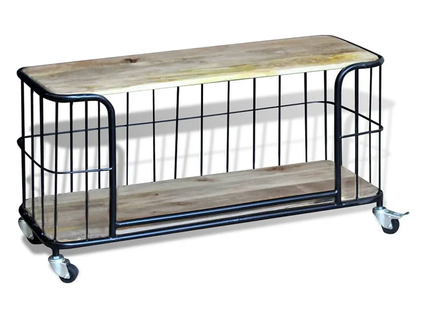 Garden Furniture - Mueble de TV de madera maciza de mango 100x40x45 cm