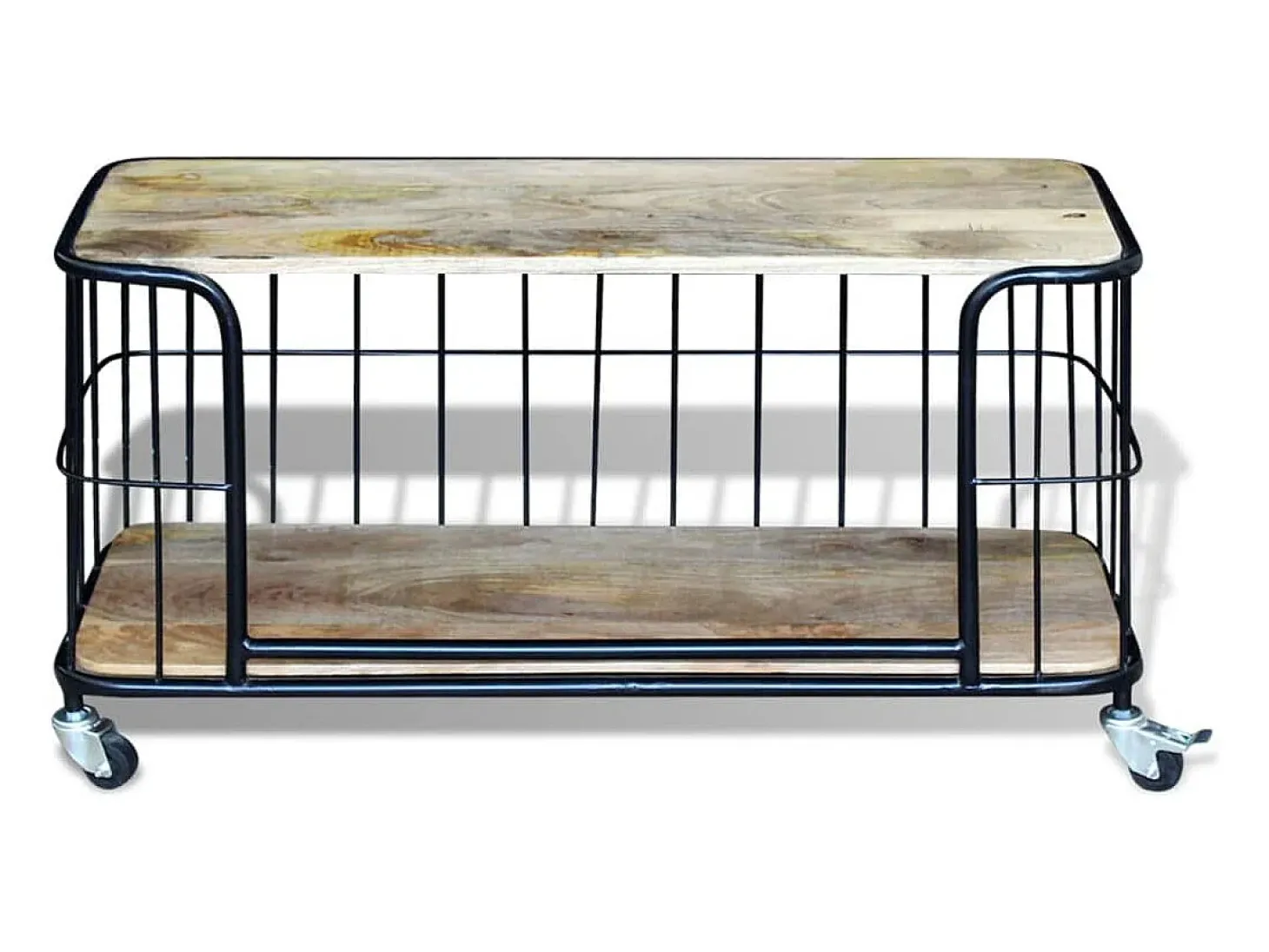 Garden Furniture - Mueble de TV de madera maciza de mango 100x40x45 cm
