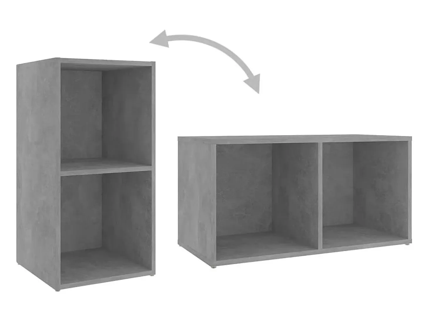 Garden Furniture - Muebles de salón 2 piezas madera ingeniería gris hormigón