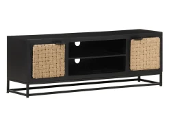 Garden Furniture - Mueble para TV de madera maciza de mango 120x30x40 cm
