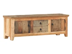 Garden Furniture - Mueble para TV madera de acacia y madera reciclada 120x30x40 cm