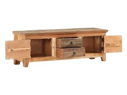 Garden Furniture - Mueble para TV madera de acacia y madera reciclada 120x30x40 cm