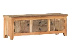 Garden Furniture - Mueble para TV madera de acacia y madera reciclada 120x30x40 cm