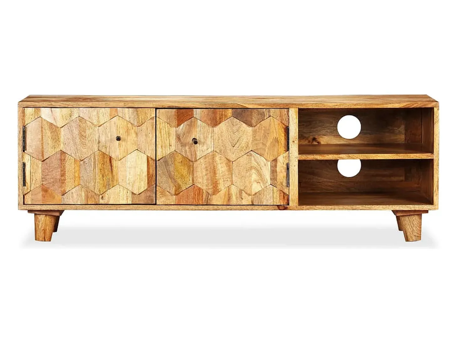 Garden Furniture - Mueble para TV de madera maciza de mango 118x35x40 cm