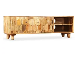 Garden Furniture - Mueble para TV de madera maciza de mango 118x35x40 cm